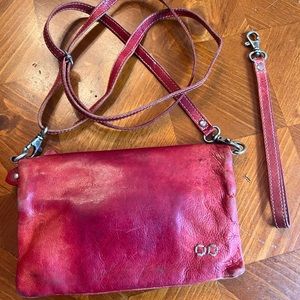 Bed Stu Cadence 3 in 1, wallet crossbody clutch rustic red